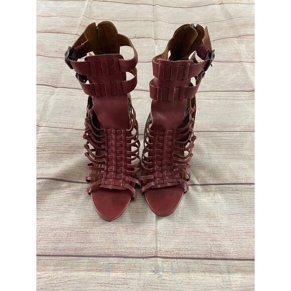 Schutz Women's Red Orchid Gladiator Stilleto Heel - 10B - Picture 12 of 13